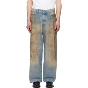 25 FW 아크네 남성 블루 2023 슈퍼 배기 핏 데님 진 251129M186007