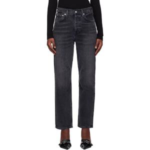 25 FW 시티즌 오브 휴머니티 여성 블랙 블레인 하이라이즈 스트레이트 데님 진 251030F069066