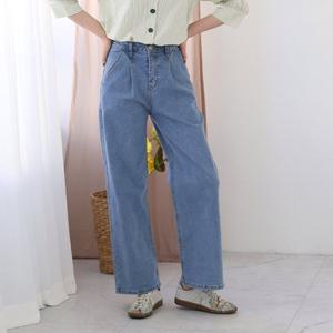 [웬디즈갤러리]원턱 반밴딩 데님팬츠 QPT116