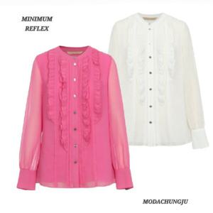 [미니멈]MD 라운드넥 프릴 쉬폰 블라우스  MD MXAAWB2100 Z_CJ