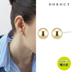 [도로시] 14k 볼륨 통통볼 귀걸이_10mm