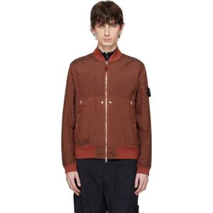 25 FW 스톤아일랜드 남성 버건디 나일론 메탈 와트로 TC 닐 보머 재킷 251828M175005