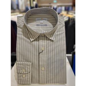 [카운테스마라] 중슬림 소프트카라 면 스트라이프긴팔 남방셔츠 (CDH1C23003I0B)