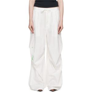 25 FW 메종마르지엘라 여성 화이트 페인터 슬랙스 251188F087030