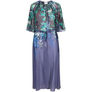 25 FW 포르테포르테 플로럴 프린트 플리츠 미디 드레스 12117MYDRESS TP432153307