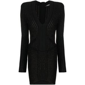 25 FW 발망 V넥 골지 미니 드레스 AF1R8425KD38 TP432074261