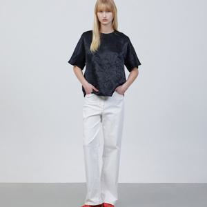 [쥬크]크링클 라운드 반팔 블라우스 (Z252MSC010)