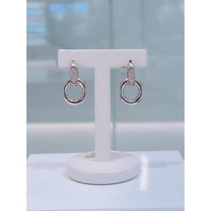 미니골드 실버+14K 인터락 링크 링귀걸이 MEM21999