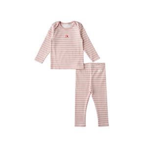 [밍크뮤]SC선물포장(피치)스트라이프슬림내의(35A7068002)백일돌선물 가을겨울내의 A