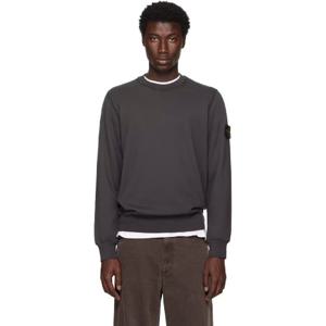 25 FW 스톤아일랜드 남성 그레이 6100044 오가닉 코튼 플리스 스웨트셔츠 252828M204002