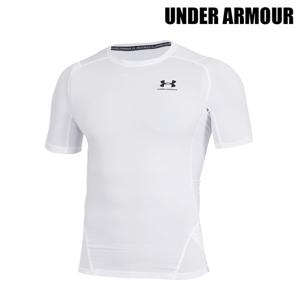 언더아머 남성 반팔티 UA 히트기어 아머 컴프레션 화이트 1361518-100