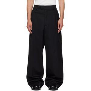 25 FW 베트멍 남성 블랙 컷 배기 테일러드 슬랙스 252669M191001