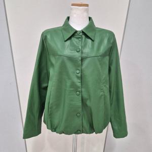 [나인스텝]밑단셔링가죽자켓 N25NJ5114 GN_YS