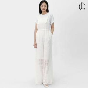 엘케이트 여자 점프수트 와이드팬츠 여름 크로쉐 포켓 멜빵바지 LPPA005