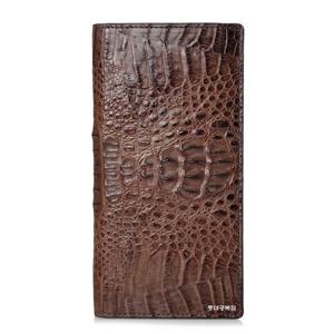 신상 고급 천연 악어가죽 악어 장지갑 ECESPN113BR