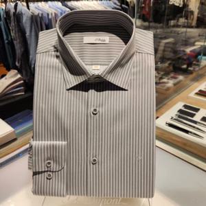 듀퐁셔츠 SE5FM11LS112SGY 비지니스 주머니 없는 스판 스트라이프 일반 핏 셔츠