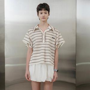 [쥬크]스트라이프 카라 셔츠 Z252MSC028