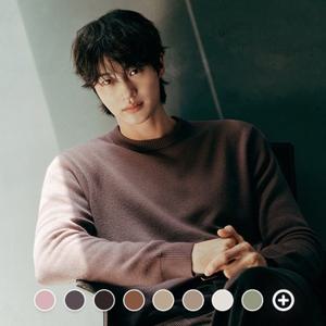 [지오다노]남성 가을 간절기 라운드넥 소프트 립 스판 긴팔 니트 스웨터 055910