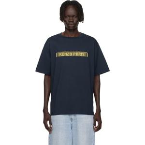 25 FW 겐조 남성 네이비 겐조 파리 겐조 시티 오버사이즈 티셔츠 252387M213006