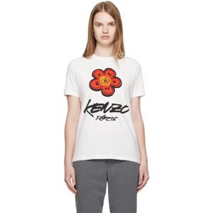 25 FW 겐조 여성 오프 화이트  Paris Futura 2000 루즈 티셔츠 252387F110008