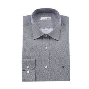 (듀퐁)25년 FW 신상 -SE5FM11LS201SNY(네이비)- 일반핏 면100 패턴 긴팔셔츠