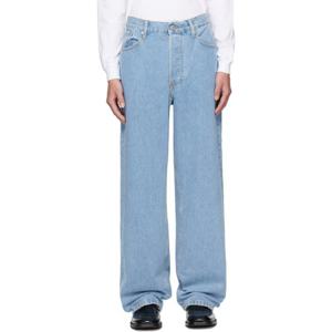 25 FW 드리스반노튼 남성 블루 루즈 핏 데님 진 252358M186017