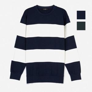 뱅뱅 HC07 공용 볼드 스트라이프 맨투맨 CTL614