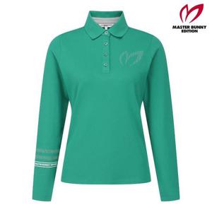 마스터바니  (421E3TO303) 여성 도트 심볼 카라 긴팔 티셔츠