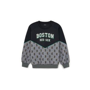 M MLB키즈긴팔티 GQC 7AMTMT344-43BKS 모노티브 배색 맨투맨 보스턴 레드삭스