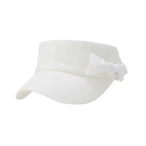 여성 스마일 벨벳리본 밴딩 니트 썬바이저521E4CP001IV