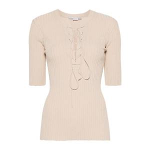 25 FW 스텔라 매카트니 레이스업 골지 탑 6K07563S2493 TP432169124