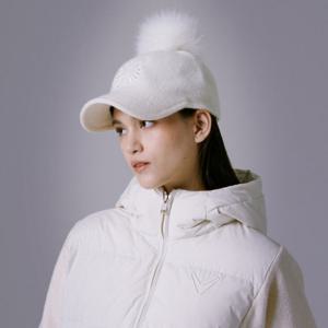 캘러웨이골프모자 PQC CWAC23W614_IV 여성 니트 폭스퍼캡