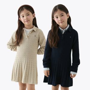 [공식][타미힐피거] 케이블 스웨터 원피스 2종 택1 (T42F7RDR210GT1)