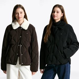 [타미진] 2종 택1 여성 루즈핏 T32F6QJC22TWL1 뽀글이 카라(탈부착) 퀼팅 다운 기본 코듀로이 패딩자켓 SC