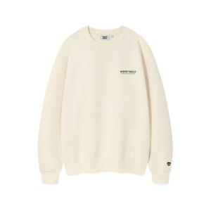 와키윌리긴팔티 KQJ WA2503CR12CM 백 프린팅 레터링 맨투맨 크림