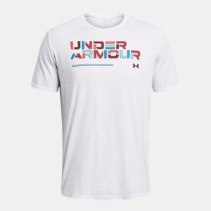 언더아머반팔티 DQC 1382829-100 남성 UA 컬러블록 워드마크 반팔