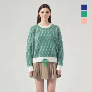 [GS]클라우스 여성 리본 라운드 방풍 골프니트 FH25WW2513 GR