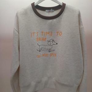 Latium HC06 국내생산 이중컬러넥 잇츠독 기모 맨투맨 면티 T2543ts02LB