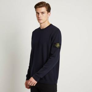 스톤아일랜드5S 5100052 S00B0 V0020 와펜 크루넥 니트 네이비