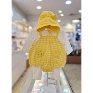 아가방 세이브존03 아가방 스카일 체크 바디수트상하(모자) AG01T127907A