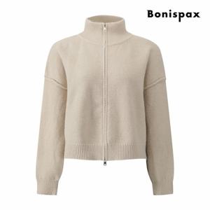 [보니스팍스] 드롭 숄더 집업 니트 가디건 (XPCKG015M0)