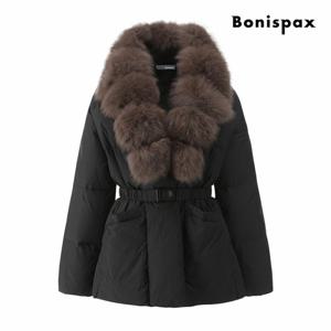 [보니스팍스] 폭스퍼 탈부착 벨티드 덕다운 패딩 점퍼 (XPCJP004M0)