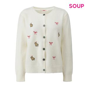 SOUP  퍼피 앤 리본 자수 니트 가디건 (S5CGD10)