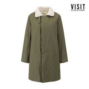 비지트인뉴욕  뽀글 카라 롱 야상 점퍼 (V5BJP07)