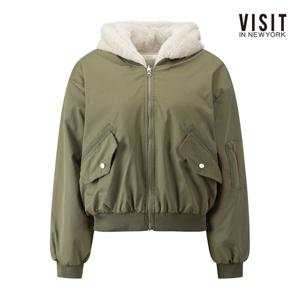 비지트인뉴욕  오버핏 포켓 항공 패딩 점퍼 (V5BJP06)