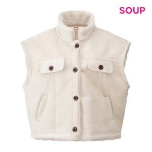 SOUP  부클 안감 버튼업 크롭 베스트 (S5CVE01)
