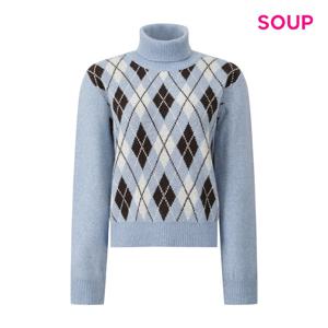 SOUP  아가일 패턴 울 폴라 니트 (S5CLK08)