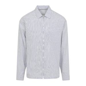 프라다 스트라이프 코튼 지퍼 포켓 셔츠 SC855SOOO189F F022X