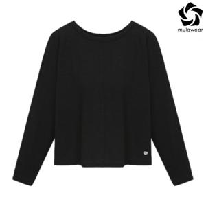 뮬라웨어 여성 시어리 백슬릿 롱 슬리브 AWSFTL102-BK-YDP