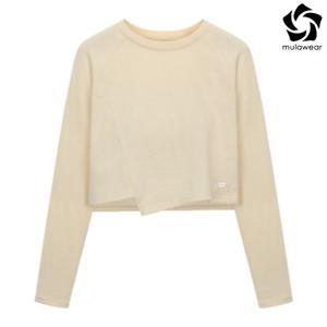 뮬라웨어 여성 시어리 세미크롭 롱 슬리브 AWSFTL103-ABG-YDP